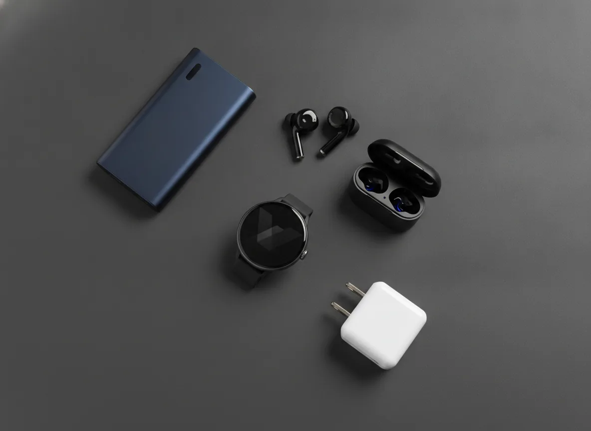 modern flat lay photo of new arrival consumer
